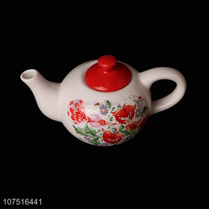 Factory direct sale flower pattern ceramic teapot for home use