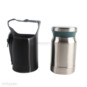 Best selling stainless steel double-walled fresh food container with cup sleeve