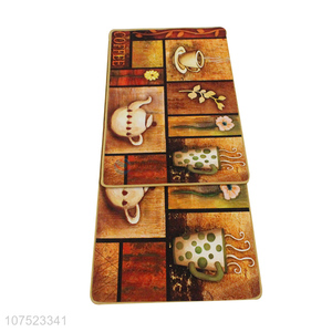 Popular Art Printing Kitchen Floor Mat Non-Slip Mat Set