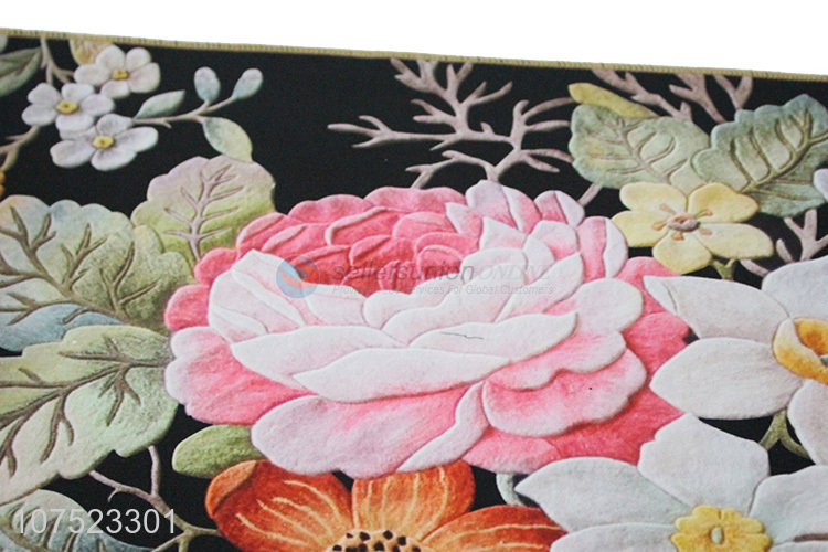 Best Price Flower Pattern Rectangle Floor Mat Wholesale