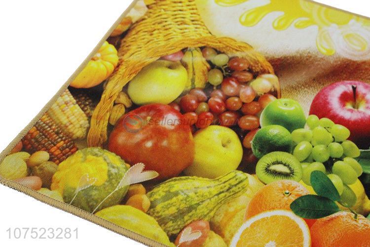 Wholesale Fruit Pattern Non-Slip Floor Mat For Kitchen