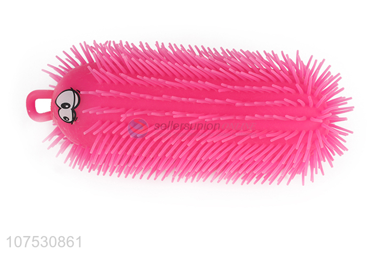 Hot selling flashing caterpillar puffer ball toy squeeze toy for kids