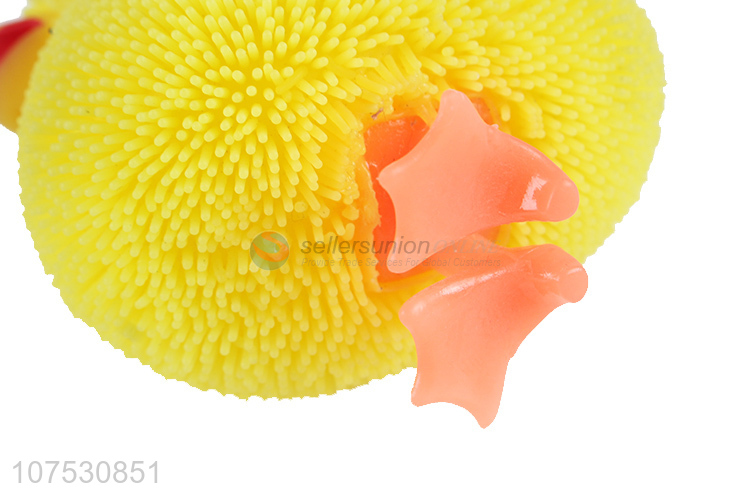 Good sale light up duck squeeze stress relief toy puffer ball