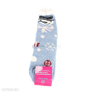 Latest design ladies fuzzy winter floor socks slipper socks