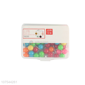 High quality round plastic head push pins with plastic box