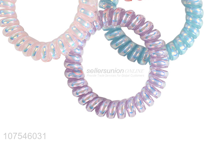Wholesale Price Telephone Wire Elastic Ponytail Holders Hair Rings