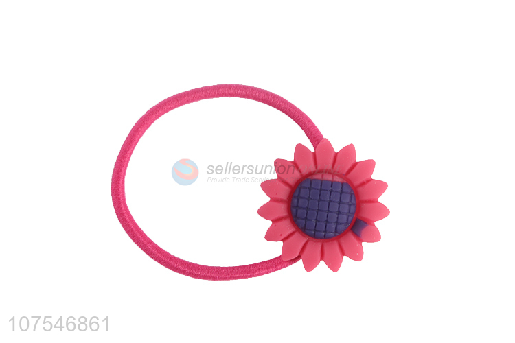 New Design Lovely Sunflower Hair Ring Girls Elastic Hair Rope