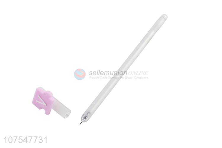 Good quality letter V plastic gel ink pen school stationery