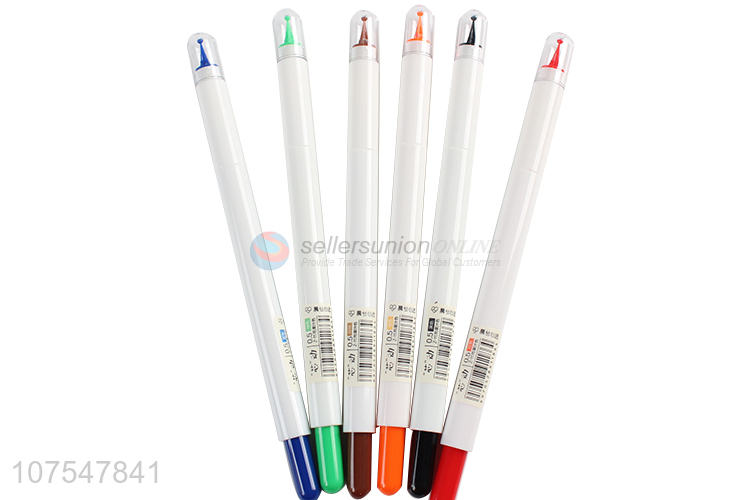 China factory 12 pieces plastic gel ink pen in juice cup