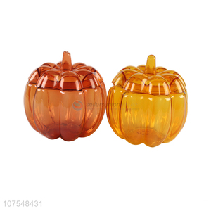 Wholesale Unique Design Pumpkin Shape Plastic Storage Jar