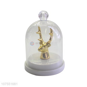 High Sales Creative Gold Deer Design Ceramic Crafts Ornaments For Holding Jewelry