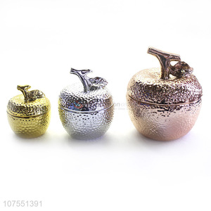 New Design Home Decoration Apple Ceramic Ornaments With Lid