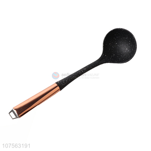 Factory Sell Kitchenware Rose Gold Stainless Steel Handle Nylon Soup Ladle