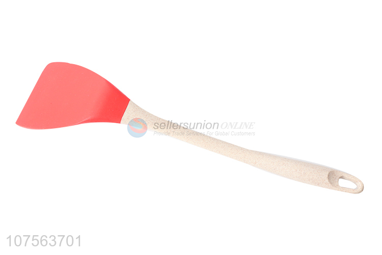 Popular products biodegradable straw handle silicone turner kitchen spatula