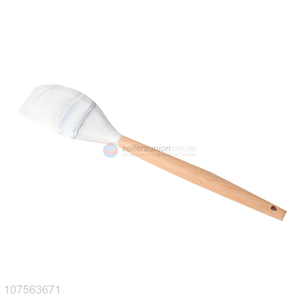 New arrival non-stick marbling silicone scraper with wooden handle