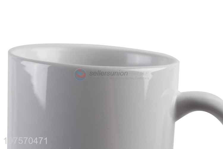 Unique design simple style 11oz white ceramic cup water cup