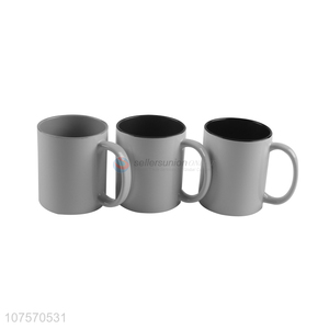 New selling promotion 11oz inner color outer white ceramic cup