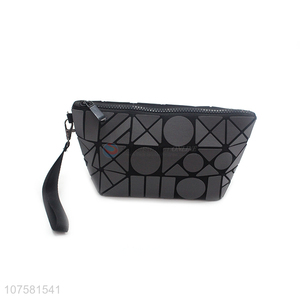 Good sale waterproof geometric makeup bag cosmetic pouch