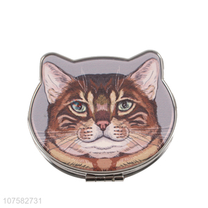 Wholesale Cat Pattern Foldable Cosmetic Mirror Pocket Mirror