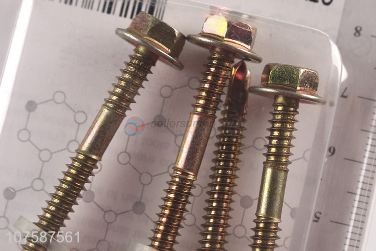 Factory sell hexagon drill tail screw self-drilling fastening screw