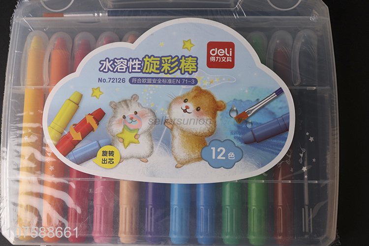 Factory Sell 12 Colors Children Water-Soluble Spin Color Stick