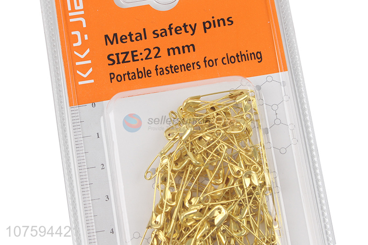 Wholesale premium 22mm gold metal safety pins clothing accessories