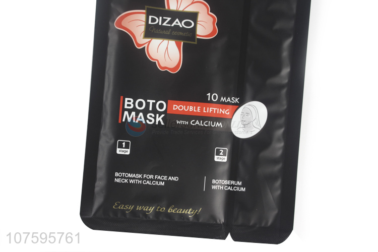 Professional Suppliers Double Lifting With Calcium Face And Neck Mask