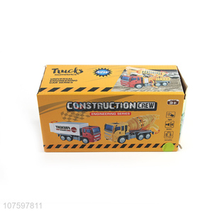 Hot sale kids toy construction truck electric oil tank truck with music