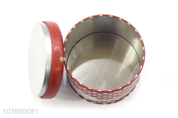 Good Price Colorful Cylinder Tin Box Christmas Decoration Gift Box