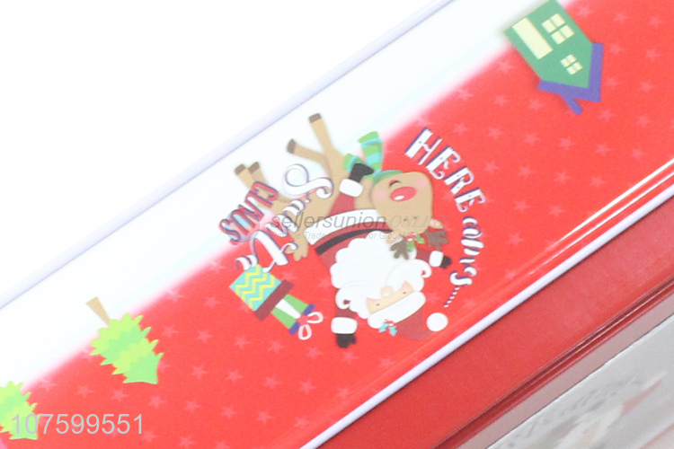 New Arrival Colorful Rectangle Christmas Tin Box Gift Box