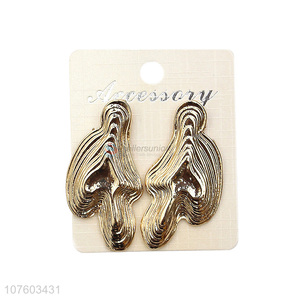 Hot sale irregular textured alloy earrings chunky ear studs