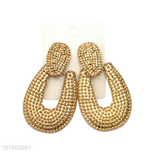 Good quality geometric chunky alloy ear studs statement earrings