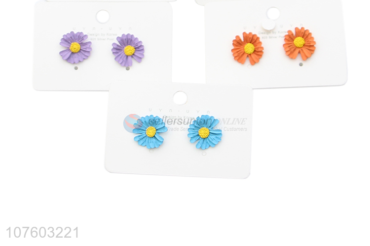 New products popular daisy earrings flower ear studs fashion jewelry