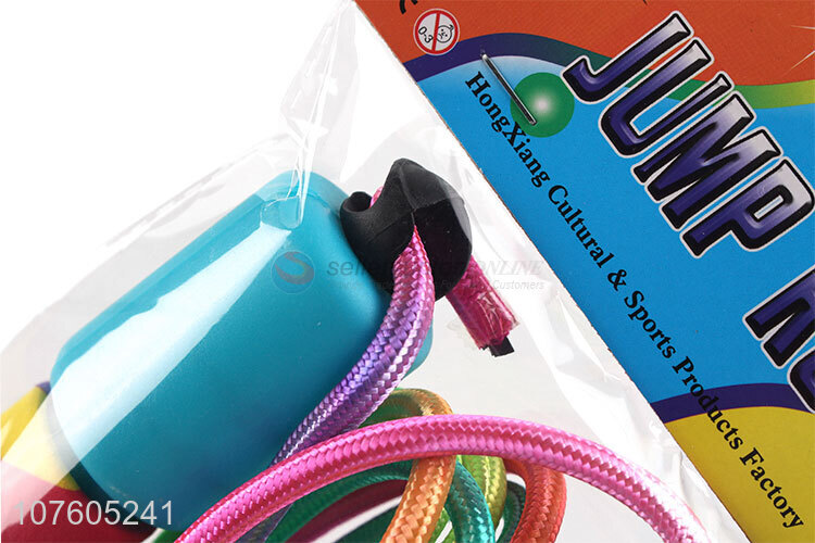 Colorful Plastic Handles Nylon Fitness Jump Rope