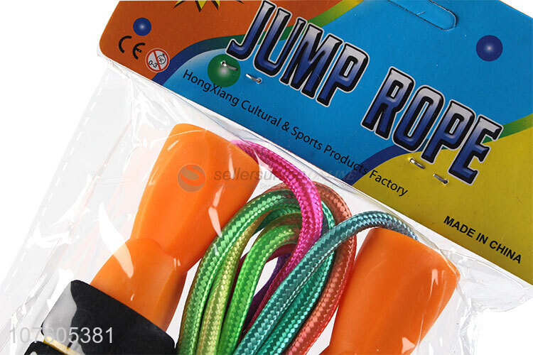 Colorful Sponge Handles Plastic Fitness Jump Rope