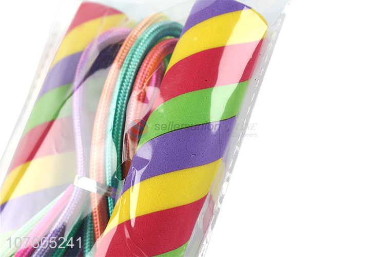 Colorful Plastic Handles Nylon Fitness Jump Rope