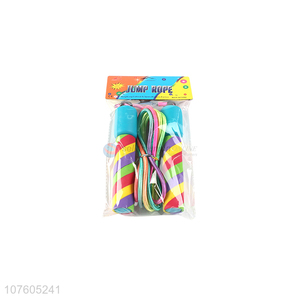 Colorful Plastic Handles Nylon Fitness Jump Rope
