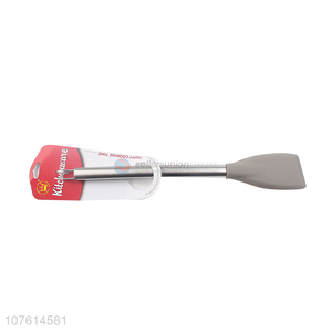 Factory price stainless steel handle silicone butter scraper cream spatula