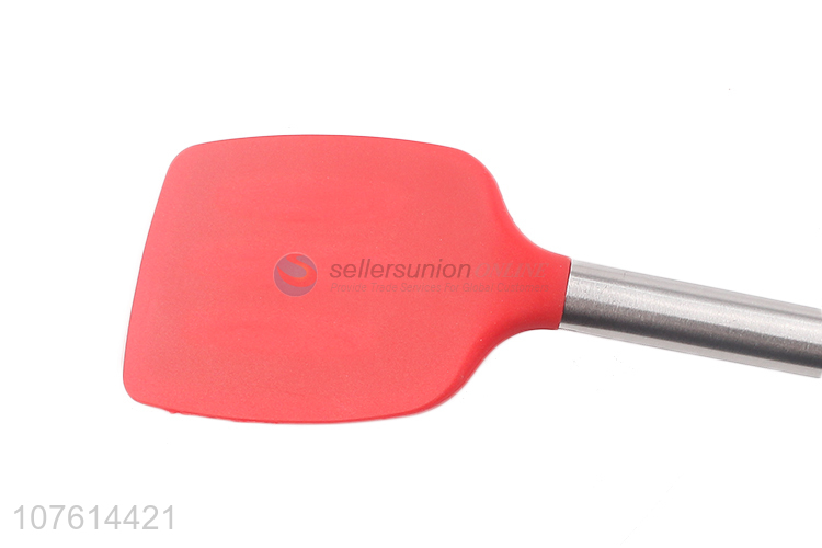 Hot sale stainless steel handle silicone turner kitchen utensils