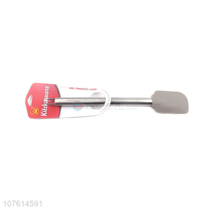 Promotional cheap stainless steel handle silicone cake spatula
