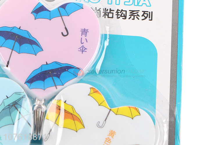 Best selling cute colorful plastic hanger adhesive wall hooks