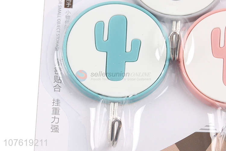Factory wholesale creative plastic door seamless adhesive hook creative bathroom wall plastic hook