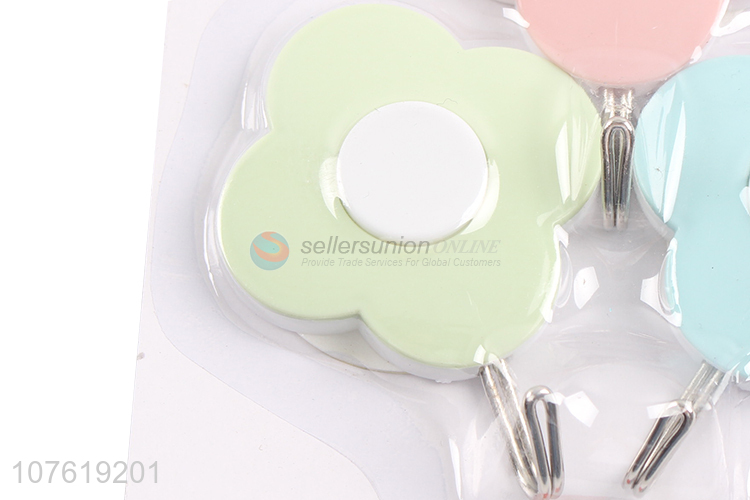 Hot selling plastic wall hook no nail suckers hook colorful sticky hooks