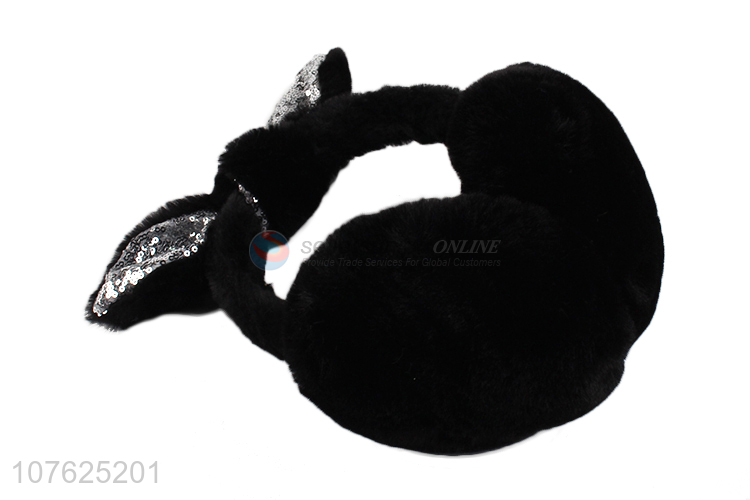 Hot sale fashion sequin ear warmer winter warm plush ear muffs