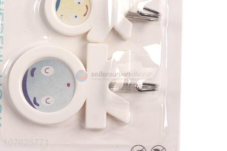 Creative design plastic sticky hook coat hanger key hanger door hook