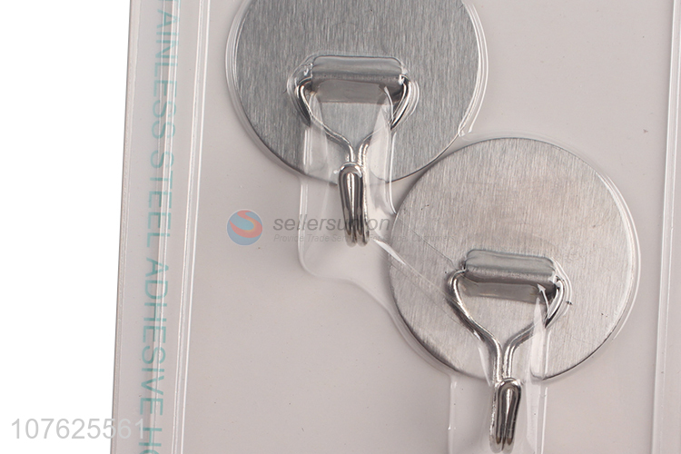 Wholesale seamless adhesive stainless steel wall hooks for bathroom
