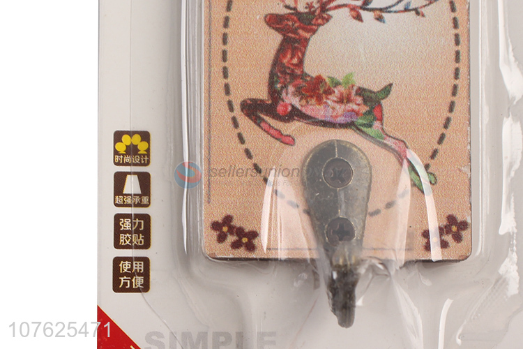 Promotional premium multifunction wooden sticky hook towel hook coat hanger