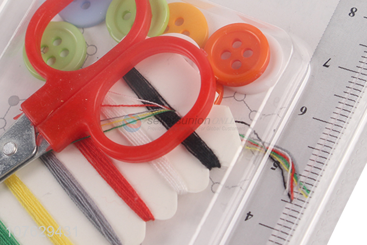 Hot sale household sewing tool kit scissors sewing thread buttons