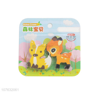 Custom Educational Stationery Cute Animal Eraser Gift Set