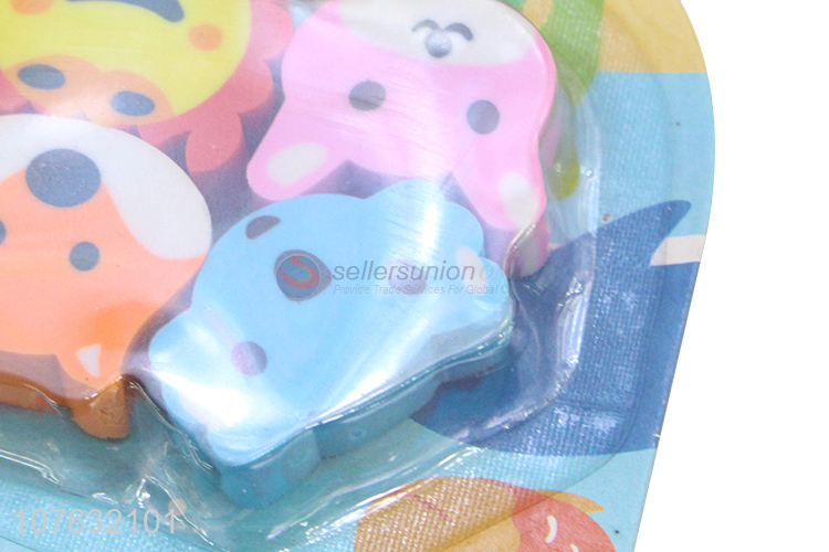 Cartoon Animal Shape Colorful Eraser For Students